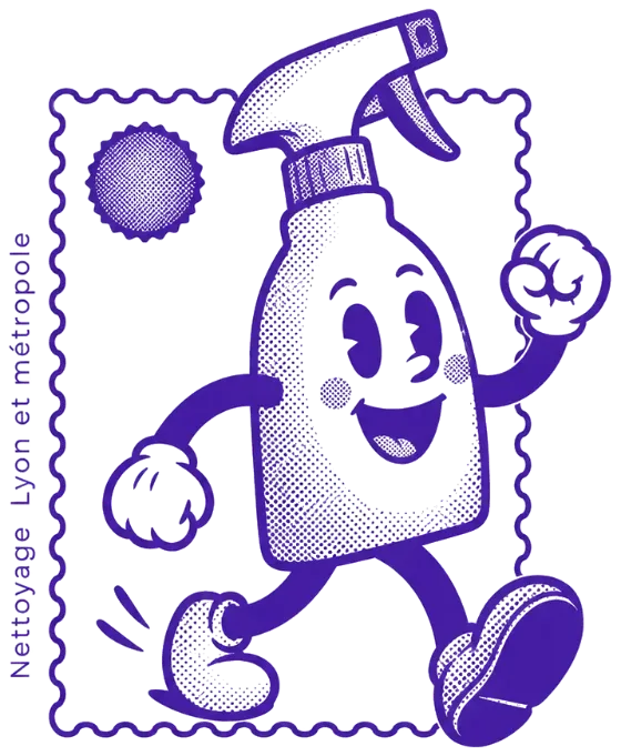 Mascotte De fond en comble, un vaporisateur qui marche