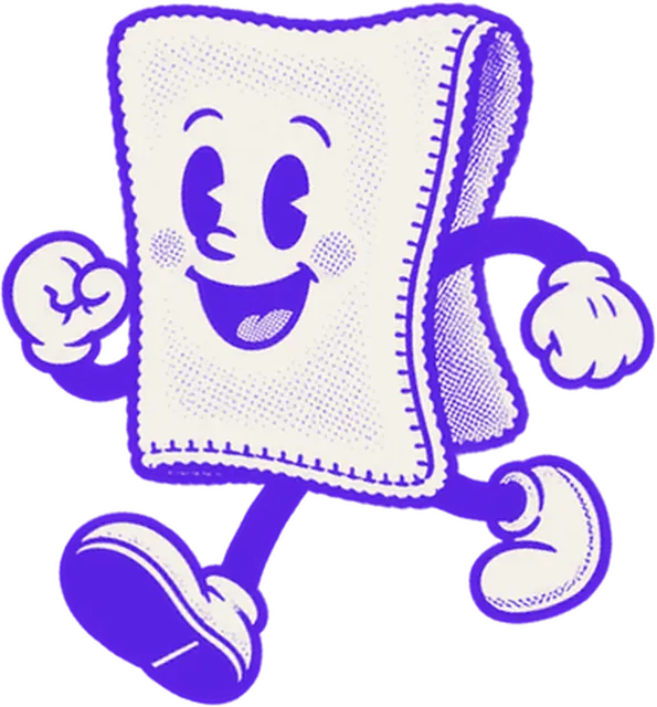 Mascotte De fond en comble : un chiffon de ménage souriant